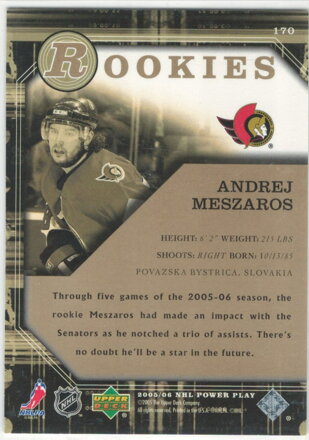 2005-06 Power Play RC č.170 Andrej Meszároš