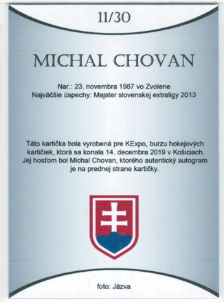 2019 KExpo Autograph 11/30 Michal Chovan