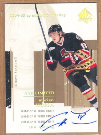 2004-05 SP Authentic Limited Autograph #61 Marian Hossa /10