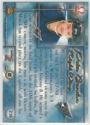 1997-98 Pacific Omega Ice Blue č. 236 Peter Bondra