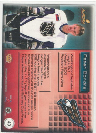 1998-99 Pacific Aurora Championship Fever č. 49 Peter Bondra
