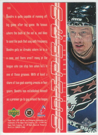 1998-99  Upper Deck MVP Snipers č. S09 Peter Bondra