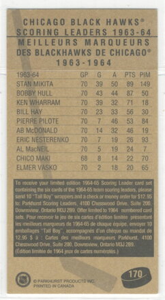 1994 Parkhurst Tall Boys č. 170 Stan Mikita