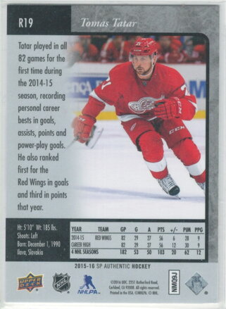 2015-16 SP Authentic retro 1995-96 č. R19 Tomáš Tatár