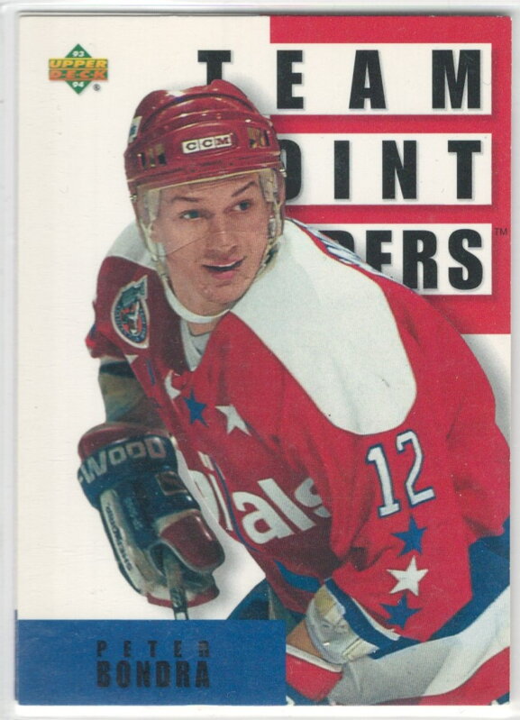1993-94 Upper Deck Team point leaders č. 308 Peter Bondra