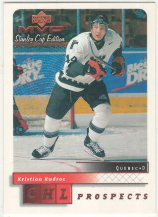 1999-00 Upper Deck MVP Stanley Cup Edition CHL Prospects č.199 Kristián Kudroč RC