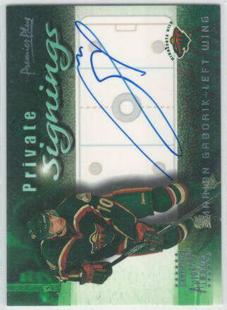 2000-01 Topps Premier Plus Private Signings č.PSMG Marián Gáborík
