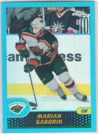 2001-02 Topps chrome refractor č.18 Marián Gáborík