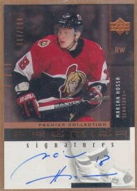 2001-02 UD Premier Collection Signatures Black #HO Marian Hossa B/ 100