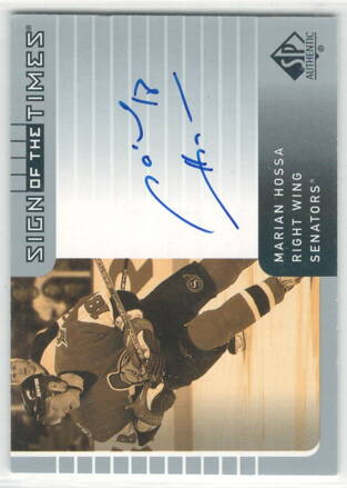 2002-03 SP Authentic Sign of the Times č. HO Marián Hossa