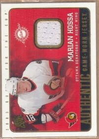 2002-03 Pacific Quest For the Cup Jerseys #13 Marian Hossa