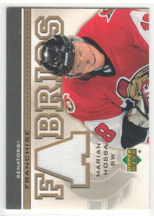 2003-04 Upper Deck franchise fabric jersey č. FF-MH Marián Hossa