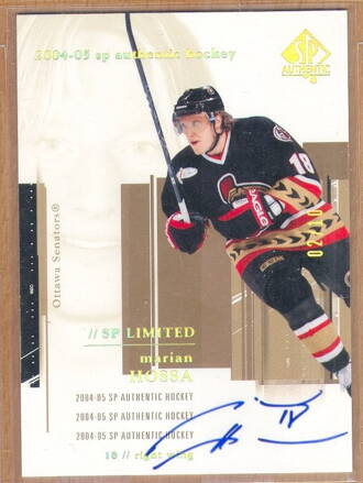 2004-05 SP Authentic Limited Autograph #61 Marian Hossa /10