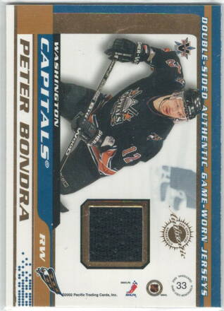 2001-02 Vanguard Double Sided Jersey č. 33 Peter Bondra Jaromír Jágr