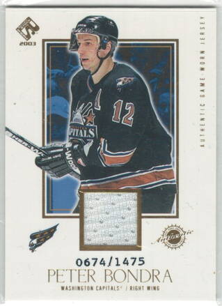 2002-03 Pacific Private Stock Reserve Jersey /1475 č. 148 Peter Bondra