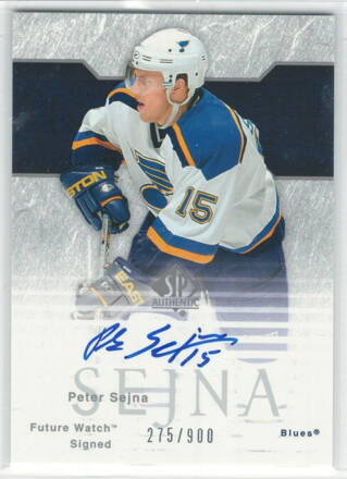 2003-04 SP Authentic Future Watch Autograph 275/900 č. 156 Peter Sejna