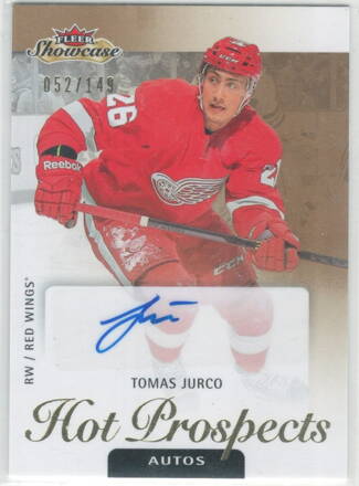 2013-14 Fleer showcase Hot prospects Autograph RC č.150  Tomáš Jurčo 52/149