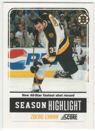 2011-12 Score Season highlights glossy č. 15 Zdeno Chára